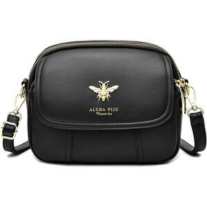 Women Black Imported Faux Leather Stylish Small Crossbody Wallet Bags
